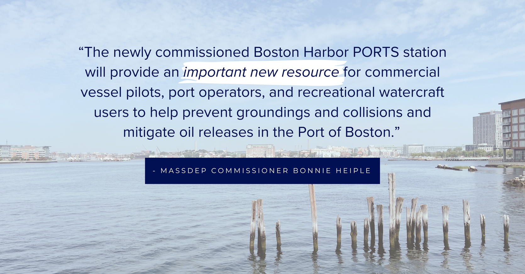 Boston Harbor photo with quote