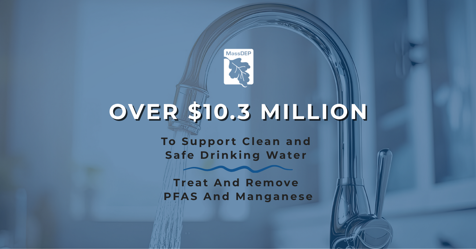 Over $10.3 M to support drinking water, image of faucet