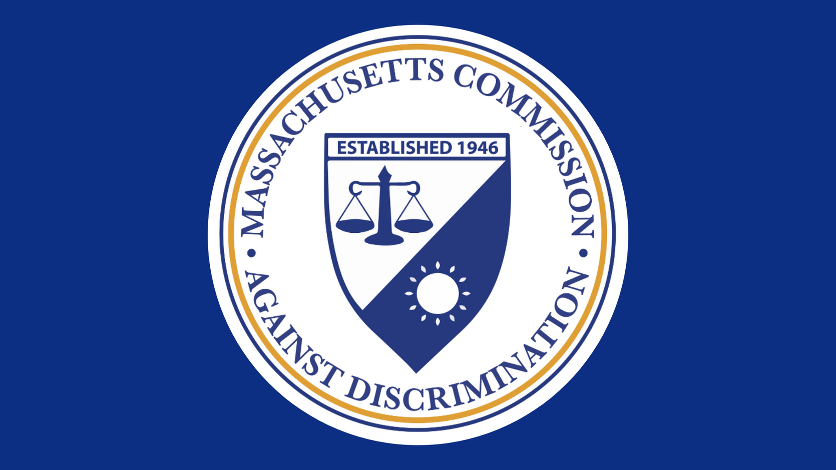 MCAD seal on blue background