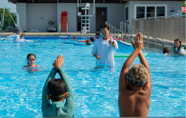 kids in pool