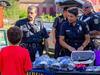 Police officers at marketing event