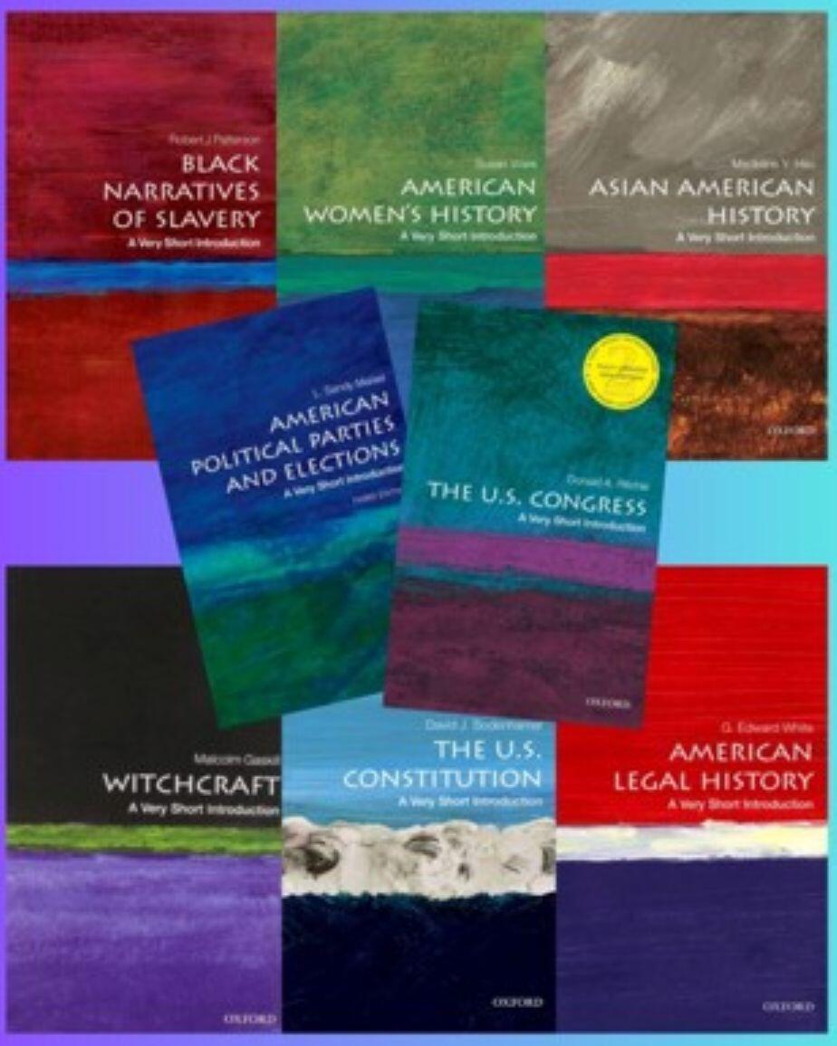 Book covers of our newest titles in Very Short Introduction series available at the State Library