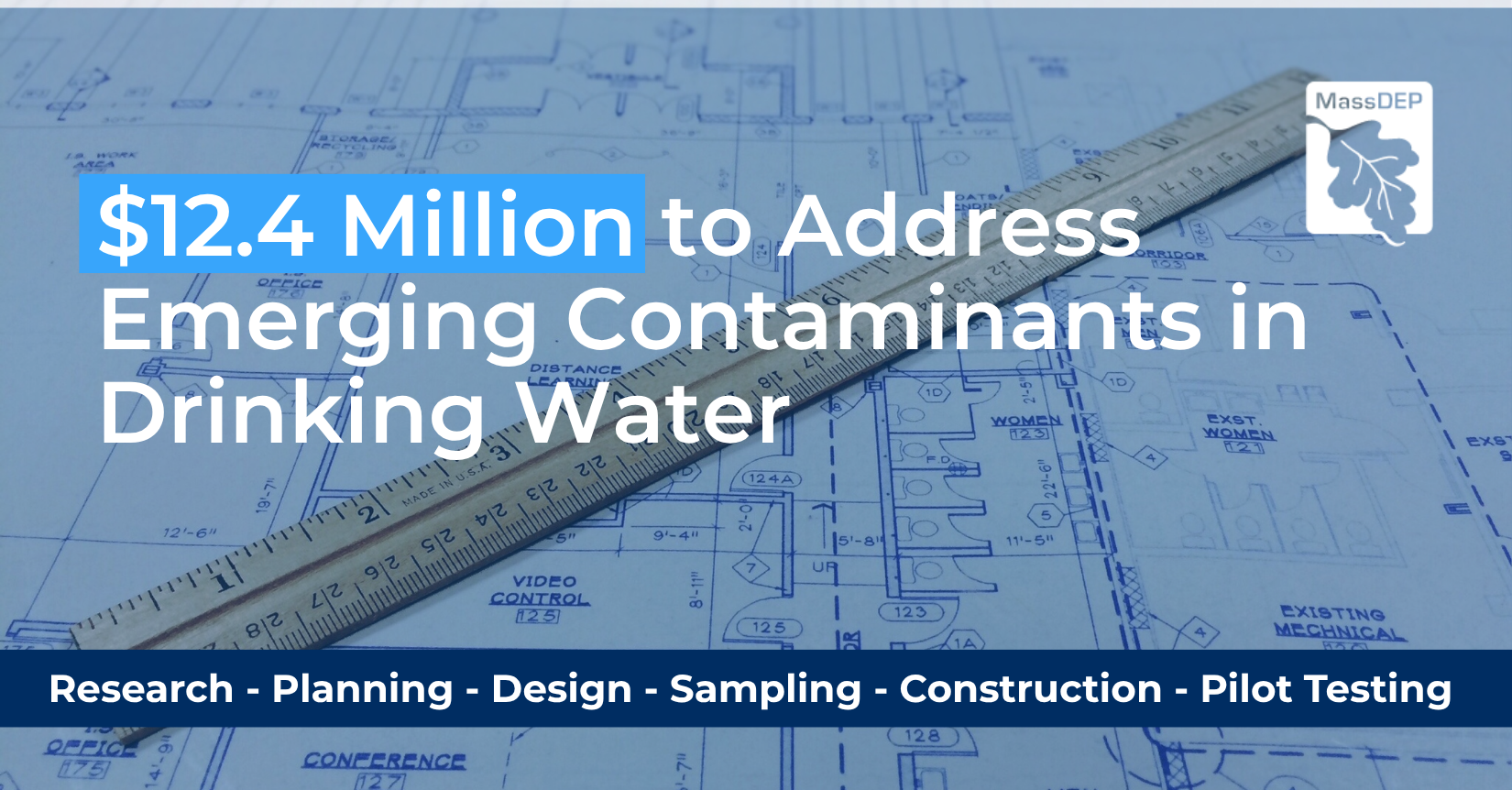 blue print and ruler background with the text, Research - Planning - Design - Sampling - Construction - Pilot Testing
