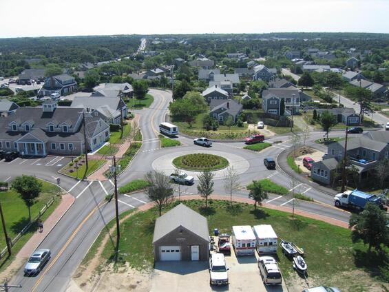 Nantucket, Sparks Avenue/Hooper Farm Road. Roundabout near fire station.