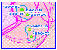 Wellhead Protection Areas (Zone II, Zone I, IWPA) sample map