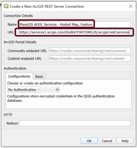Connecting to AGOL hosted map & feature services