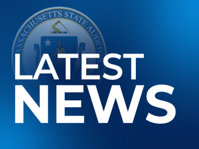 Blue tile has seal of the Auditor's office in the background and reads Latest News.