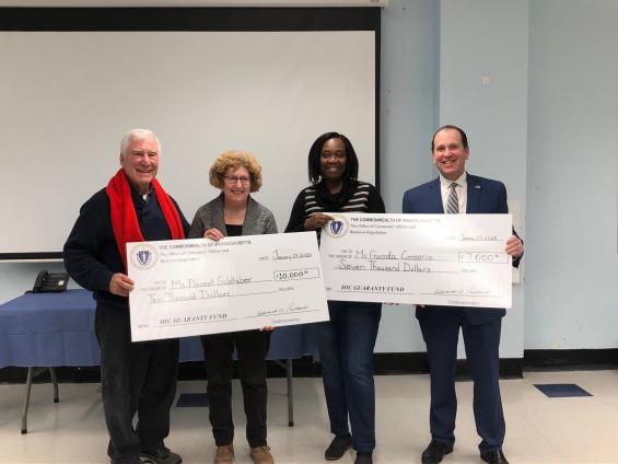 Roslindale Homeowners Receive HIC Guaranty Fund Check