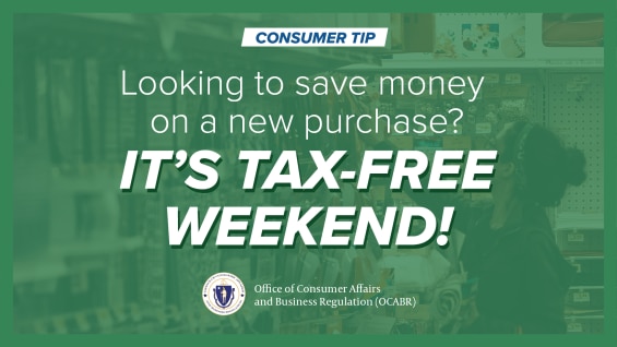 Tax free weekend graphic