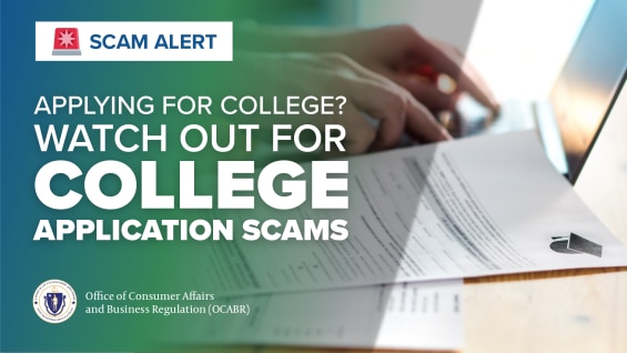 College Application Scams Graphic Image