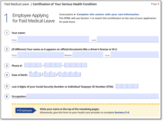 PFML Medical Form