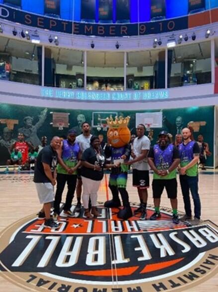 Group pictures of Extreme Science Kid first-ever Youth Board. All members are smiling in a basketball court.