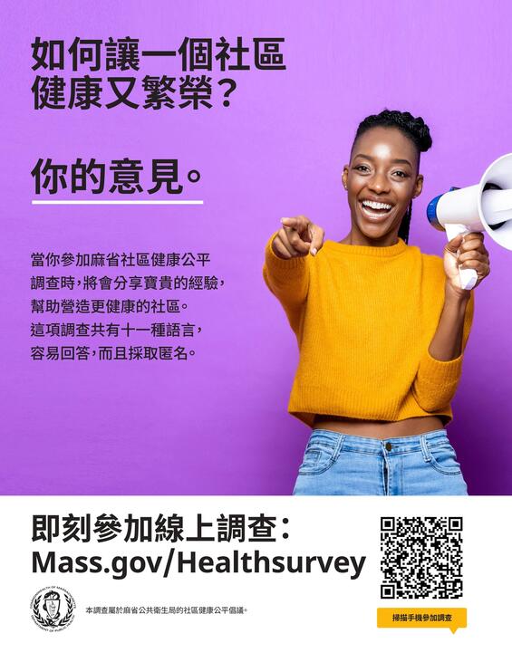 A person pointing at a megaphone  Description automatically generated