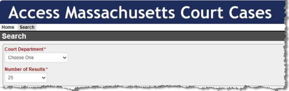 Figure 2. Search Screen
