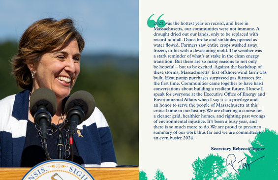 A quote from EEA Secretary Tepper.