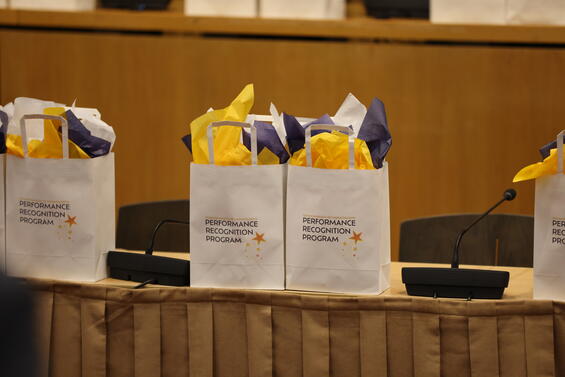 Each award recipient went home with a personalized award trophy and a gift bag. 