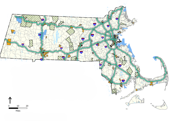 Figure 3: EVITP Locations Overlaid on Disadvantaged Communities