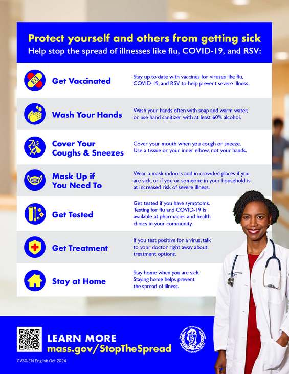 Protect yourself and others from getting sick flyer preview, full text provided in the link below