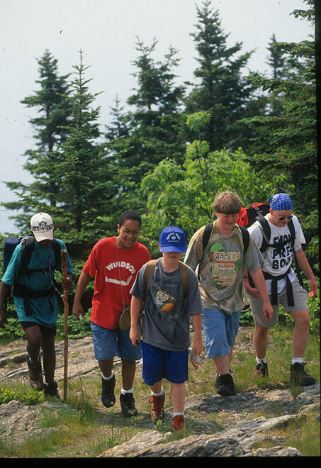 boys hiking