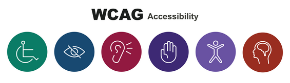 WCAG Accessibility Single Stroke Icon Sets with background colors