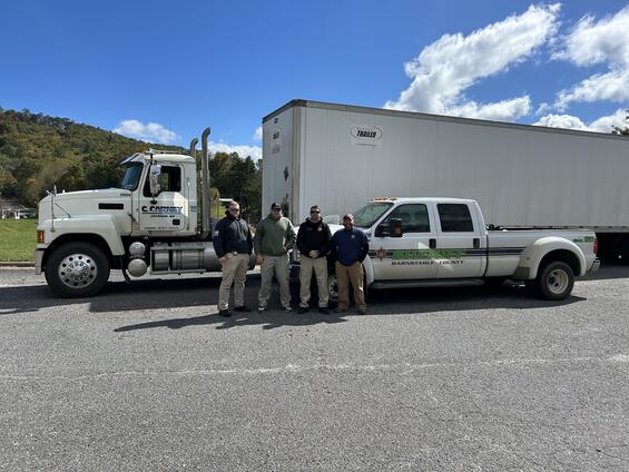 Barnstable County Sheriff's Office staff help deliver supplies to Hurricane Helene victims in North Carolina