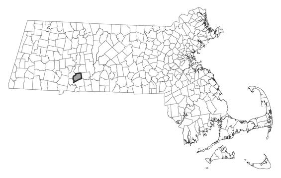 Map showing the distribution of this species in Massachusetts