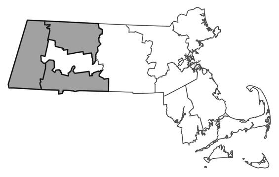Map showing the distribution of this species in Massachusetts