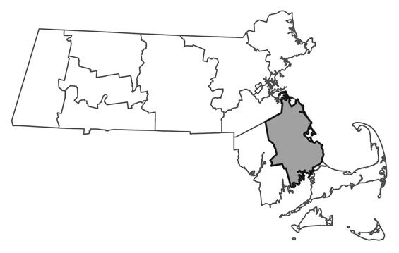 Map showing the distribution of this species in Massachusetts