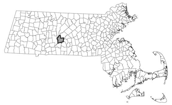 Map showing the distribution of this species in Massachusetts
