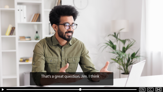 Captions that show a difficult to read break in the text