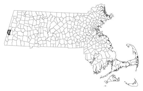Map showing the distribution of this species in Massachusetts