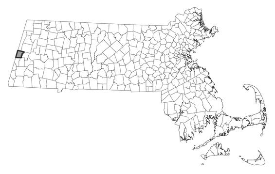 Map showing the distribution of this species in Massachusetts