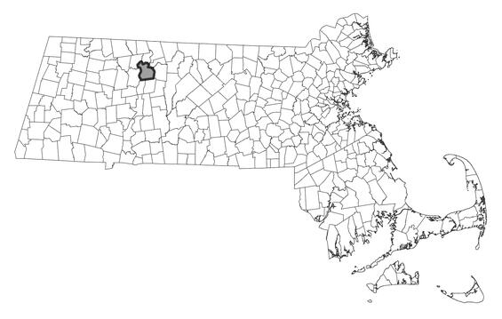 Map showing the distribution of this species in Massachusetts.