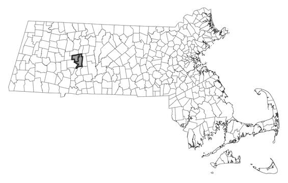 Map showing the distribution of this species in Massachusetts.