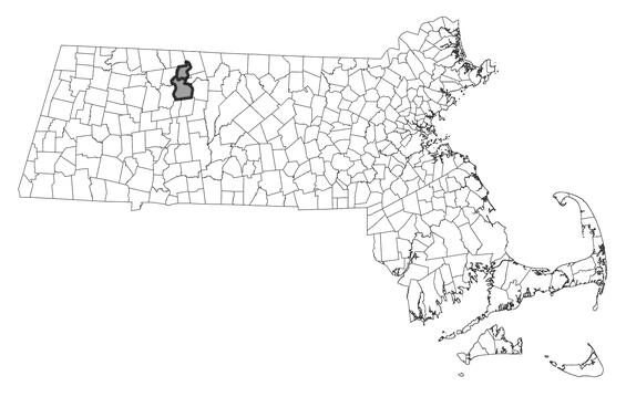 Map showing the distribution of this species in Massachusetts.