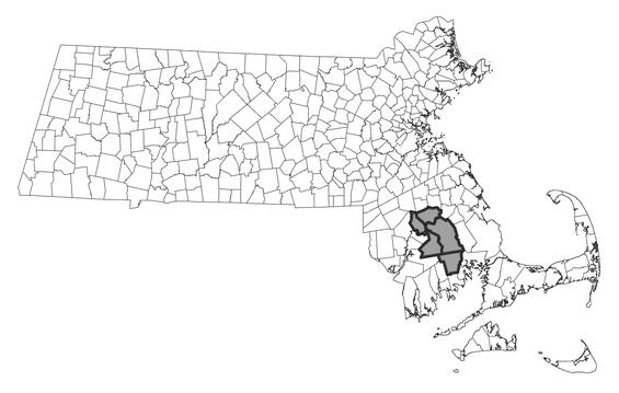 Map showing the distribution of this species in Massachusetts