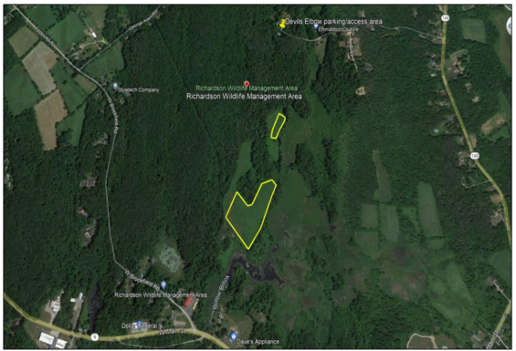 Harrow and seeding areas at Richardson WMA