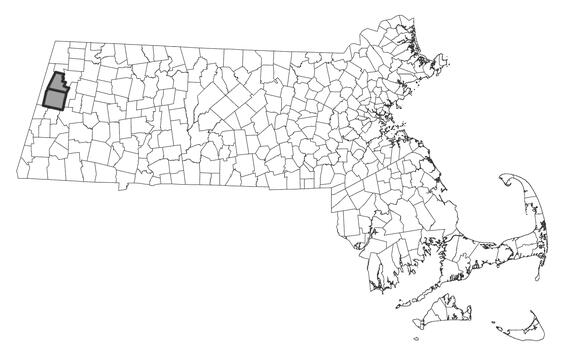 Map showing the distribution of this species in Massachusetts.