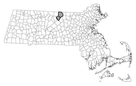 Map showing the distribution of this species in Massachusetts.