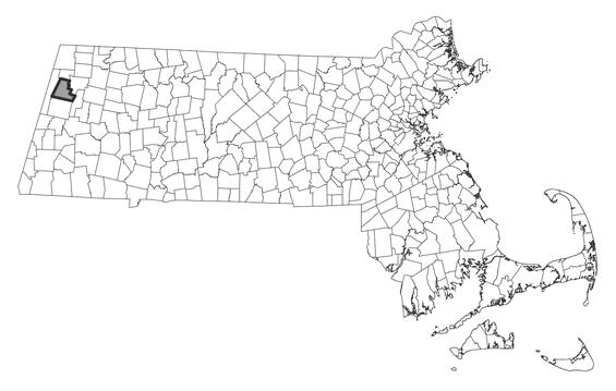 Map showing the distribution of this species in Massachusetts