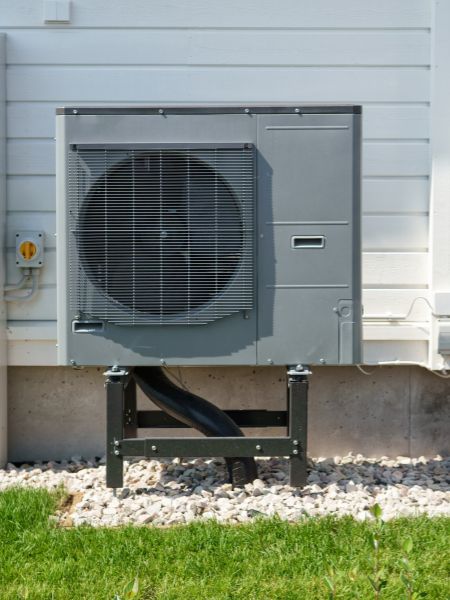 Heat pump on building.