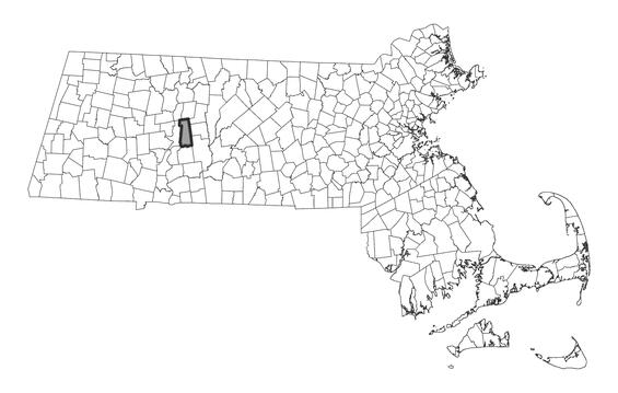 Map showing the distribution of this species in Massachusetts