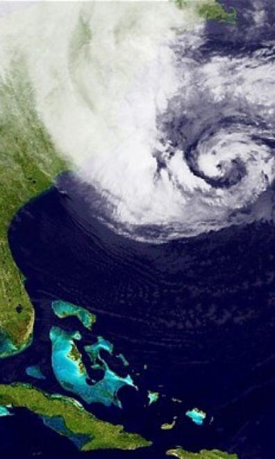 Hurricane satellite image