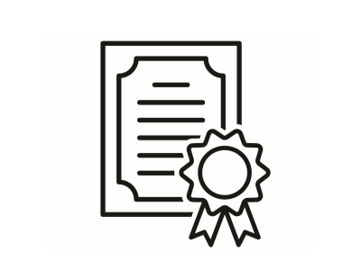 Icon of a certificate