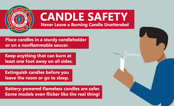 candle fire safety