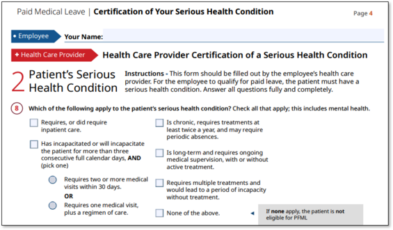 PFML Medical Form
