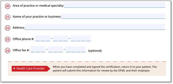 PFML Medical Form