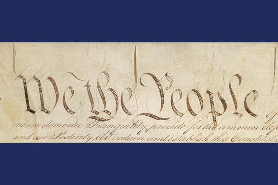 Detail of Preamble to Constitution of the United States