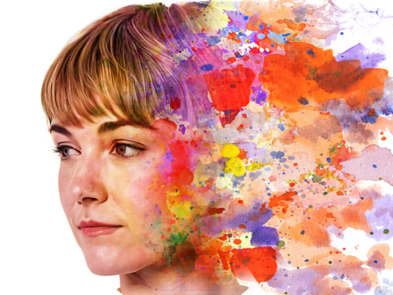 Abstract image of a young woman
