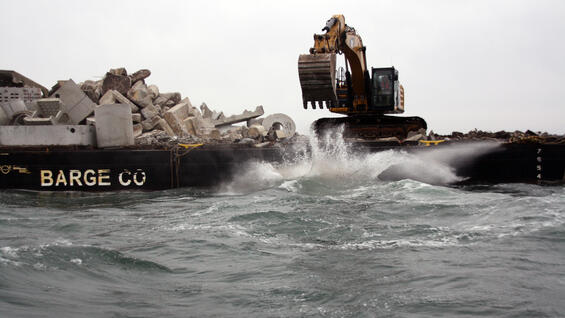 Harwich artificial reef construction.